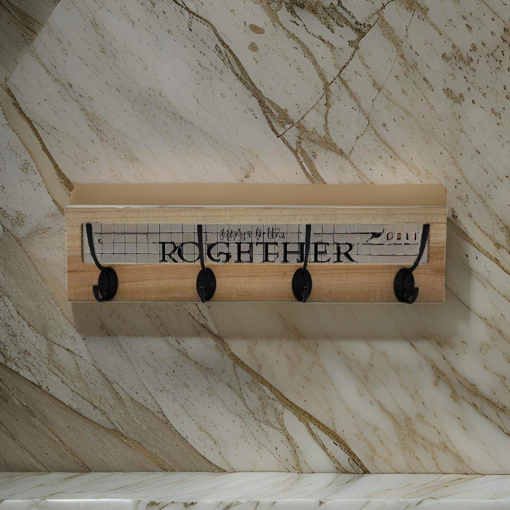 Perchero De Pared Con 4 Perchas Dobles Together - Fliperex