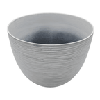 Macetero Maceta Diseño Rayas Envejecido De Plastico Blanco S - Fliperex