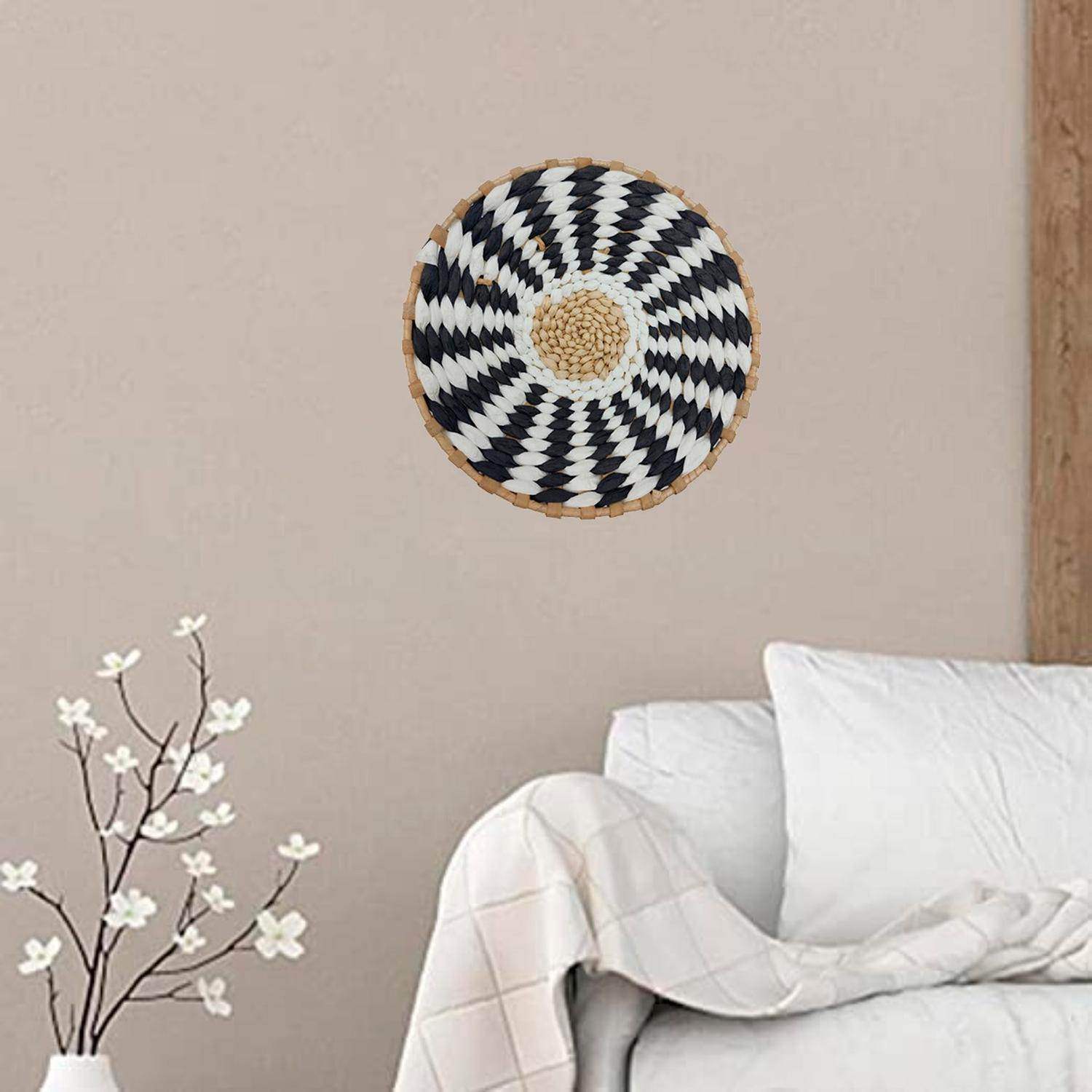 Circulo Decoración De Mimbre Para Pared Casa Terraza Pequeño - Fliperex
