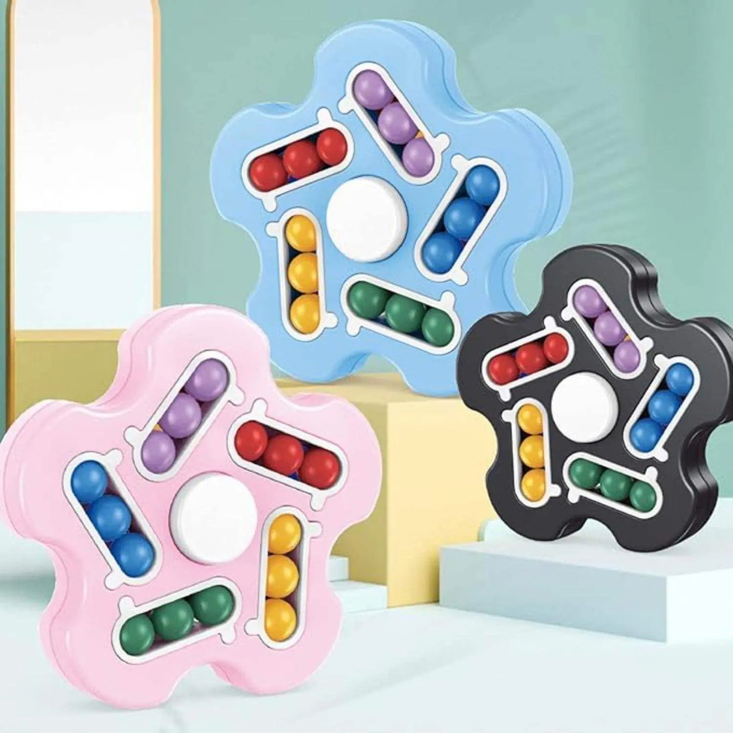 Magic Cube Tipo Fidget Spinner Juego Didactico Antiestres - Fliperex