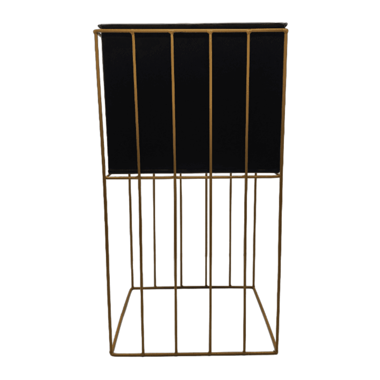 Set 2 Porta Macetero Pedestal Maceta Plantas Negro Dorado - Fliperex