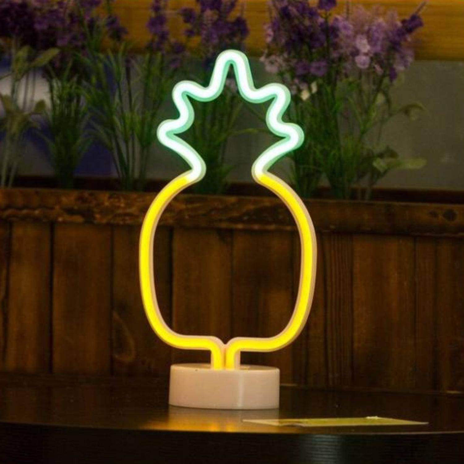 Lampara Neón Led Piña Decoración Todo Ambiente Hogar - Fliperex