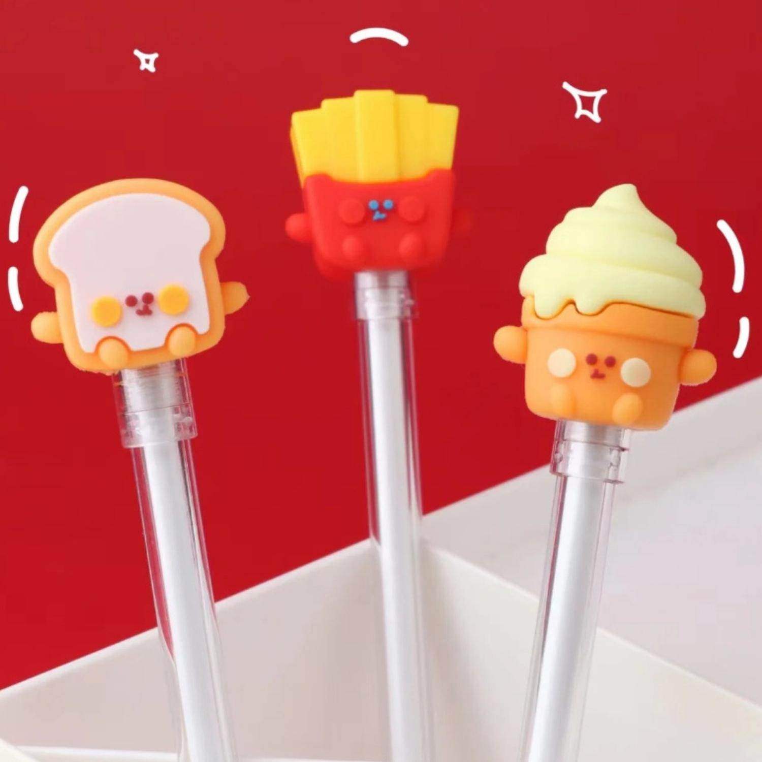 Set 6 Lapices De Alimentos Variados Kawaii Cute - Fliperex