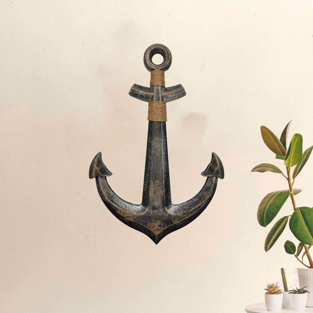 Ancla Decorativo De Madera Gris Oscuro Para Pared Decoracion - Fliperex