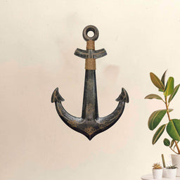 Ancla Decorativo De Madera Gris Oscuro Para Pared Decoracion - Fliperex