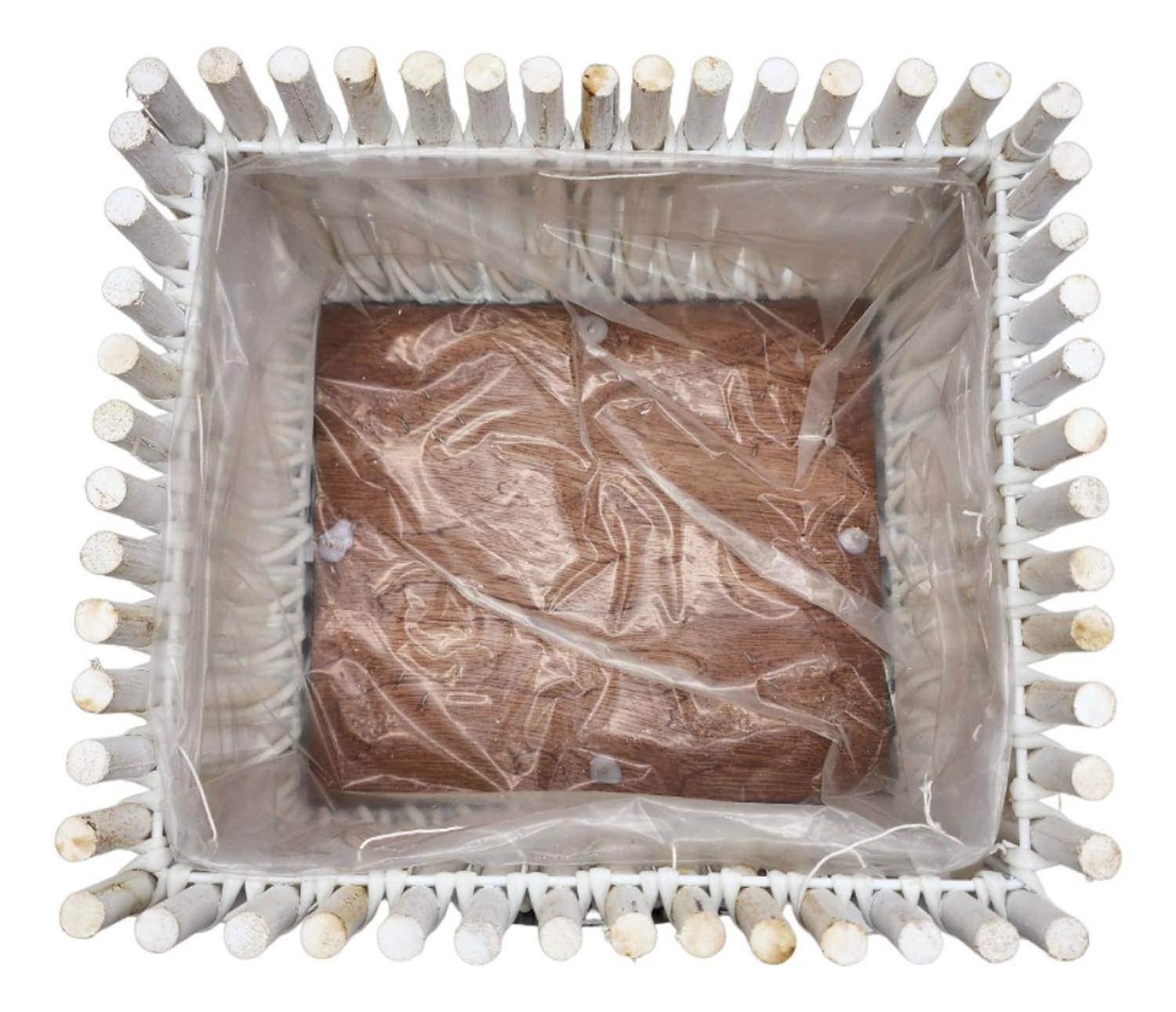 Macetero Pedestal Madera Rustico Porta Macetero Grande - Fliperex