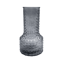 Florero Decorativo De Vidrio Con Diseño Base Ancha Gris 25 - Fliperex