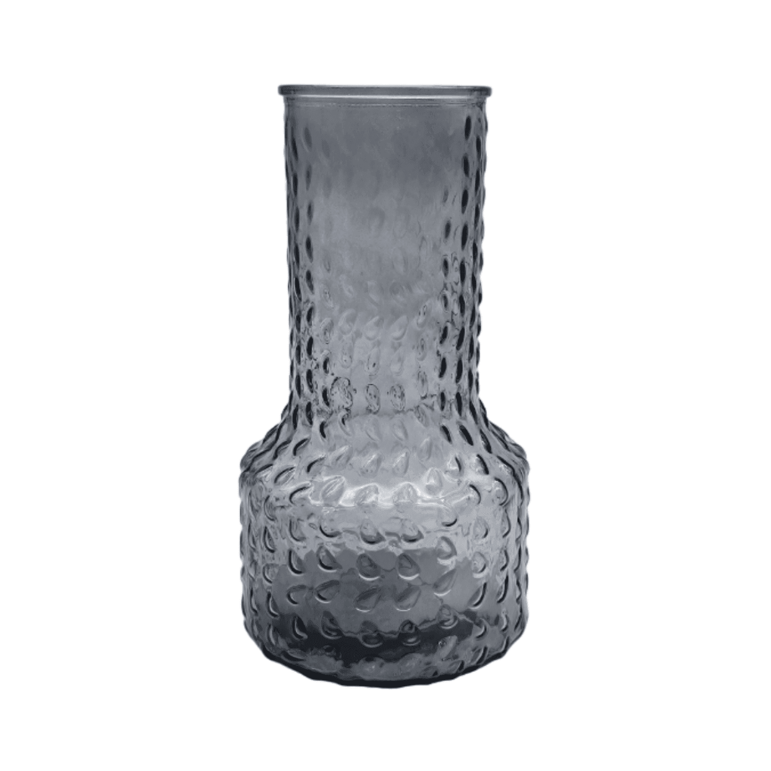 Florero Decorativo De Vidrio Con Diseño Base Ancha Gris 25 - Fliperex