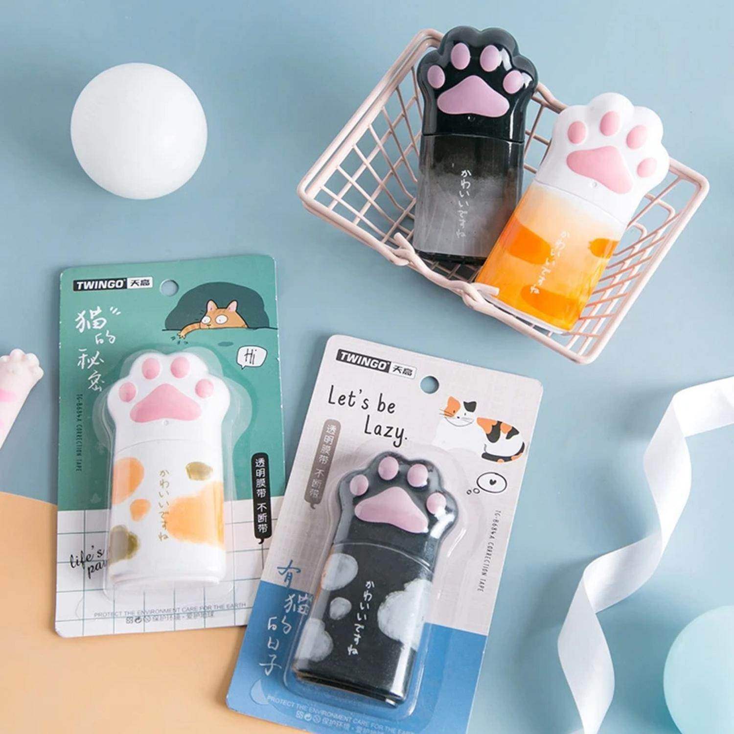 Corrector Cinta Diseño Patita De Gato Kawaii Cute - Fliperex