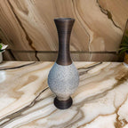 Jarron Florero Decorativo Tejido Rattan Moderno Blanco 70 CM - Fliperex