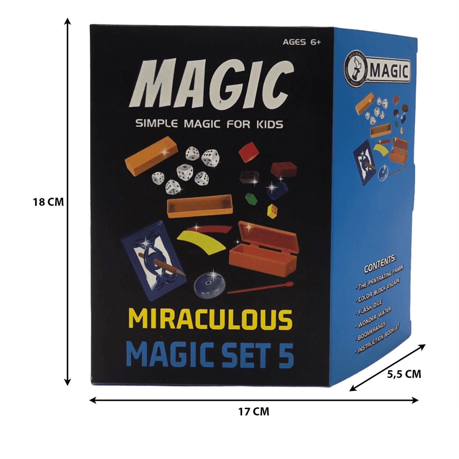 Set Juego De Magia y Trucos Clásico Para Niño Adulto Celeste - Fliperex