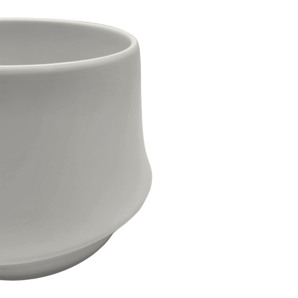 Macetero Maceta De Ceramica Elegante Blanco Liso Brillante M - Fliperex