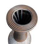 Jarron Florero Decorativo Tejido Rattan Moderno Blanco 70 CM - Fliperex