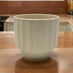 Macetero Maceta De Ceramica Limon Mate Lineas Verticales S - Fliperex