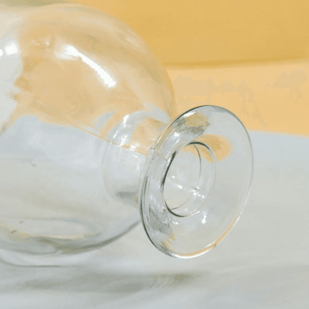 Florero Botella Decorativa De Vidrio Cristal Transparente - Fliperex