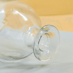 Florero Botella Decorativa De Vidrio Cristal Transparente - Fliperex