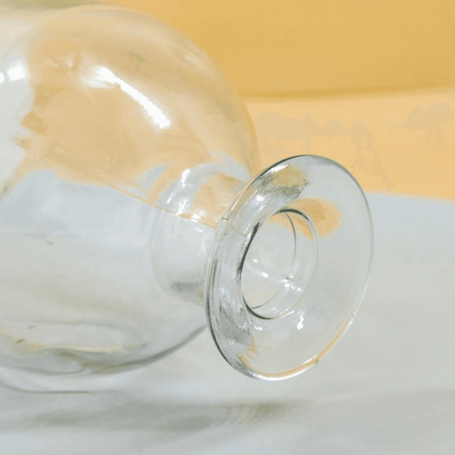 Florero Botella Decorativa De Vidrio Cristal Transparente - Fliperex