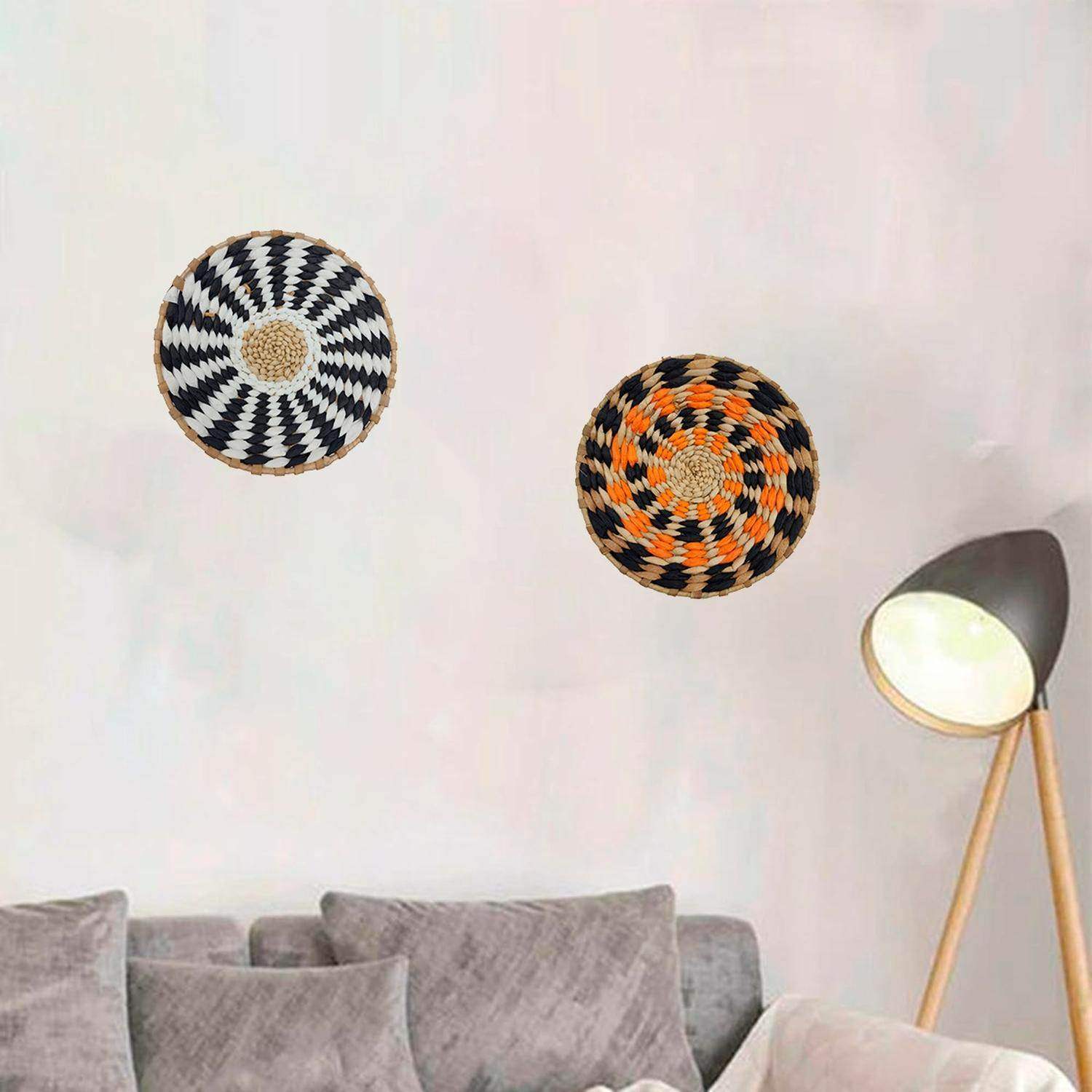 Circulo Decoración De Mimbre Para Pared Casa Terraza Pequeño - Fliperex