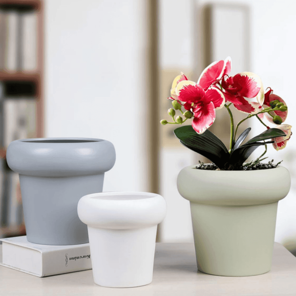 Macetero Maceta Estilo Escandinavo Acabado Moderno Gris - Fliperex