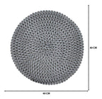 Set 6 Individuales Circulares Estilo Zigzag Diseño Gris - Fliperex