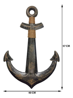 Ancla Decorativo De Madera Gris Oscuro Para Pared Decoracion - Fliperex