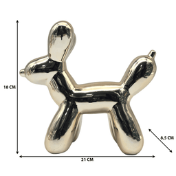 Adorno Perro Mascota Efecto Globo Metalizado Decoracion - Fliperex