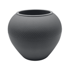 Set 3 Maceteros Plastico Redondo Ovalado Moderno Textura S - Fliperex