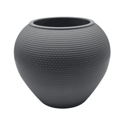 Set 3 Maceteros Plastico Redondo Ovalado Moderno Textura S - Fliperex