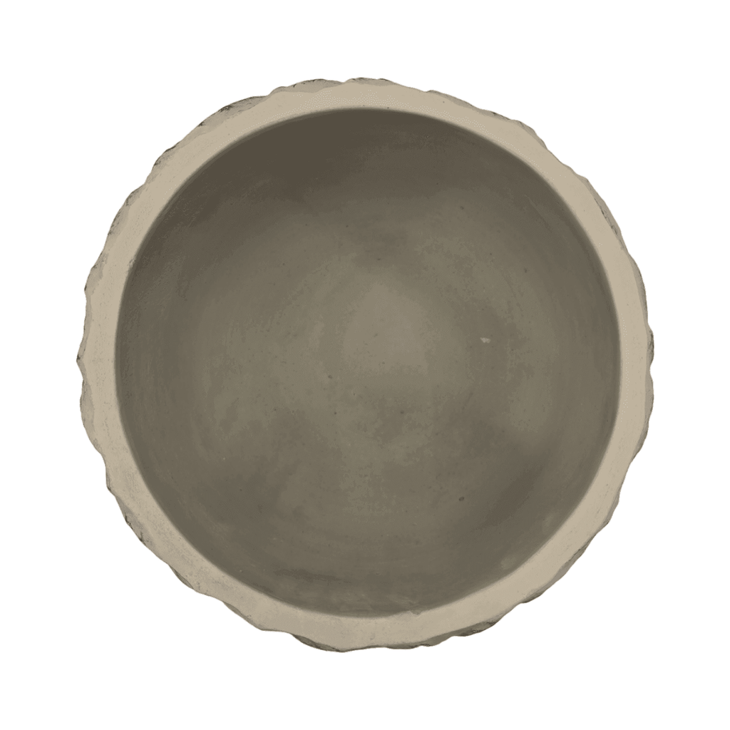 Set 3 Macetero Maceta Acabado Cemento Relieve Hojas Gris S - Fliperex