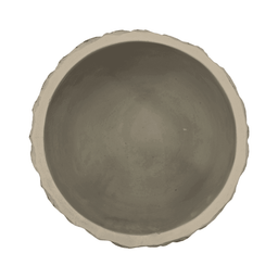 Set 3 Macetero Maceta Acabado Cemento Relieve Hojas Gris S - Fliperex