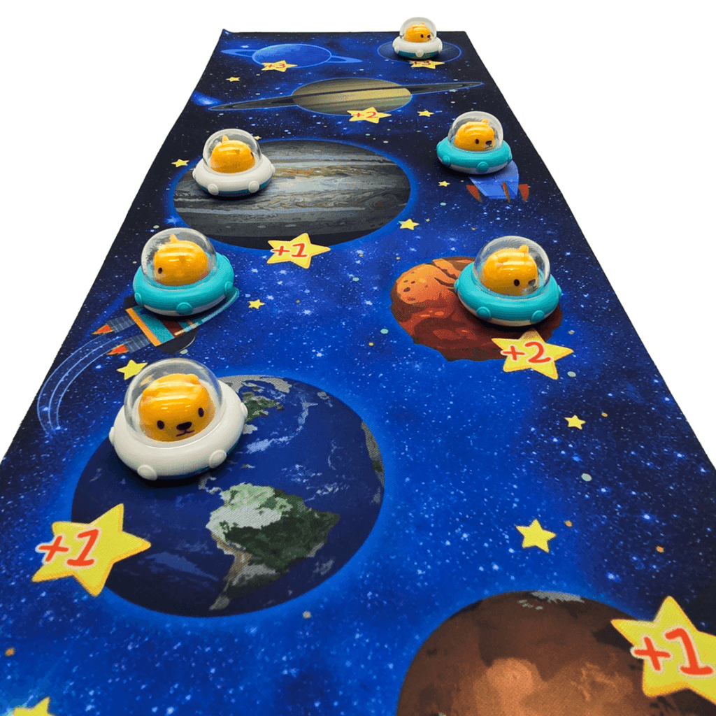 Alfombra De Lanzamiento Con Puntaje Juego Familiar Spacegame - Fliperex