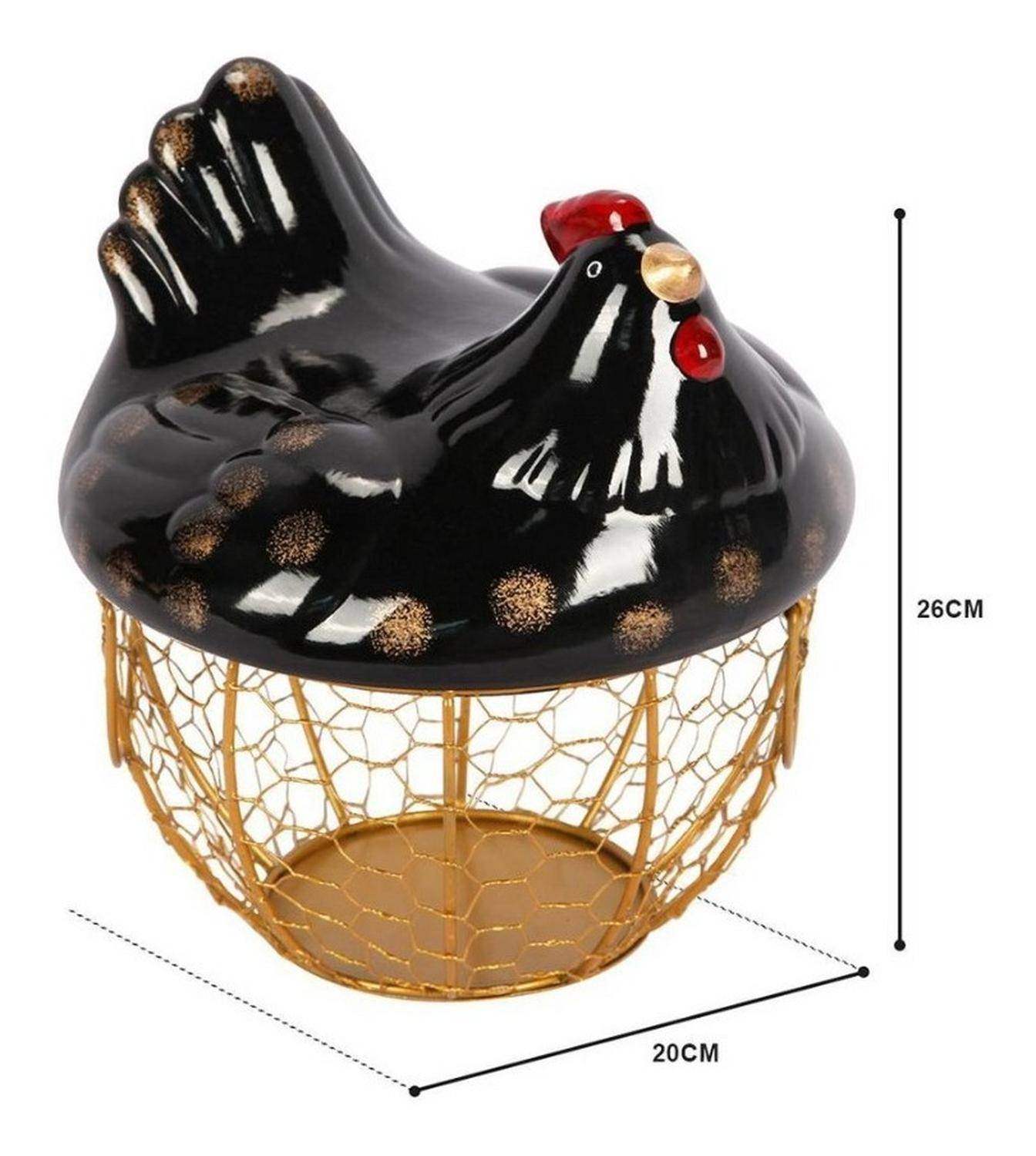 Gallina Decorativa Porta Huevos Cesta De Huevos - Fliperex