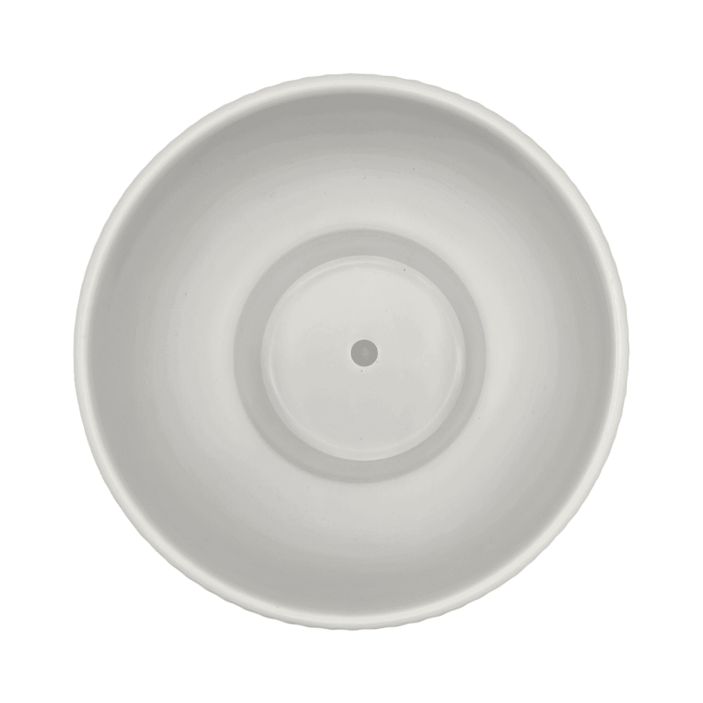 Set 3 Maceteros Maceta De Ceramica Copon Lineas Blanco Mate - Fliperex