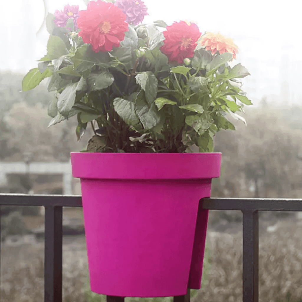Macetero Colgante Para Balcon Terraza Plastico Maceta Jardin - Fliperex