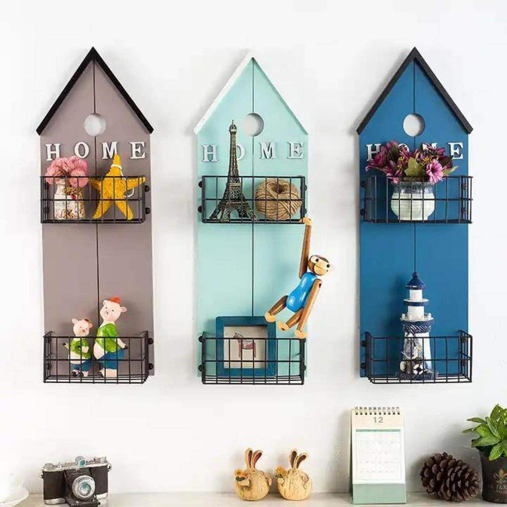 Cuadro Repisa De Madera 2 Niveles Decoración De Pared - Fliperex