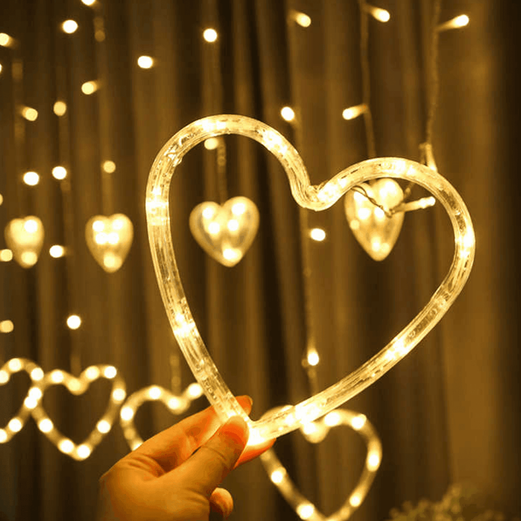 Luces Navideñas Solares Led Corazones Decoracion Navidad - Fliperex