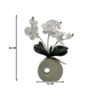 Planta Artificial Orquidea Decorativa Macetero De Ceramica M - Fliperex