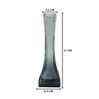 Set 2 Floreros Decorativos De Vidrio Pequeño Tonalidad Humo - Fliperex