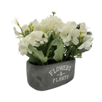 Planta Artifiical Macetero De Cemento Flowers And Plants - Fliperex