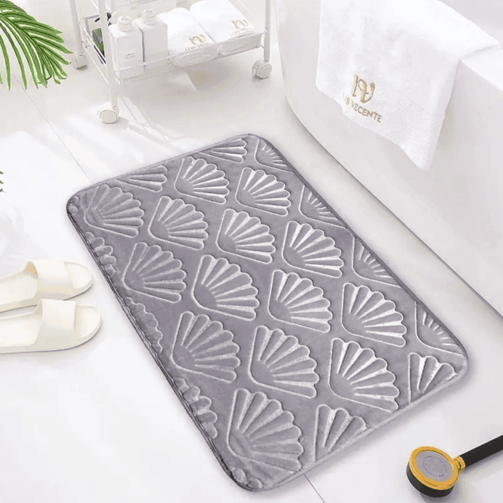 Conjunto De 3 Alfombra De Baño Suaves Absorventes Diseño Mar - Fliperex