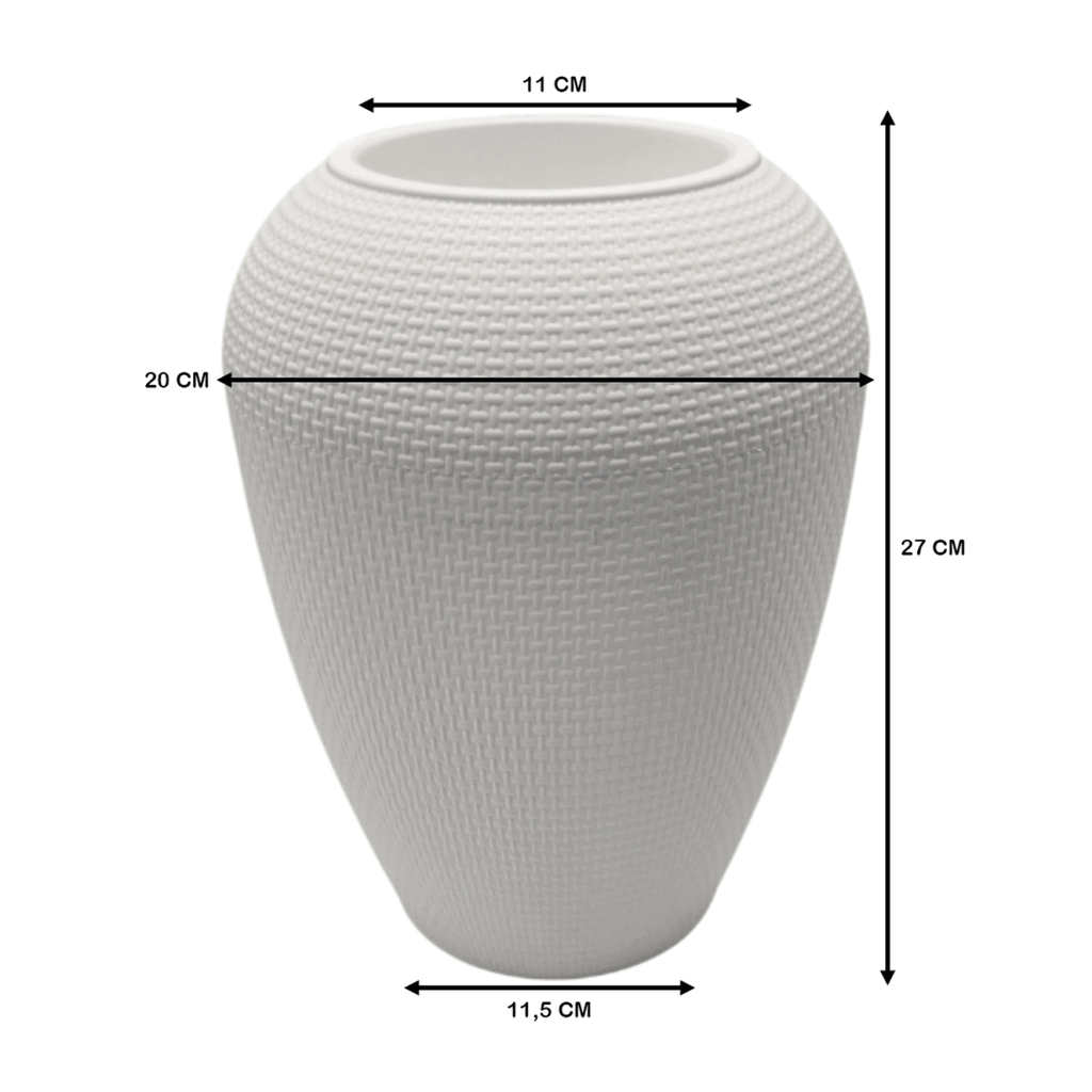 Set 2 Maceteros Plastico Redondo Ovalado Moderno Textura M - Fliperex