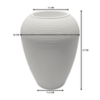 Set 2 Maceteros Plastico Redondo Ovalado Moderno Textura M - Fliperex