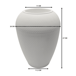 Set 2 Maceteros Plastico Redondo Ovalado Moderno Textura M - Fliperex