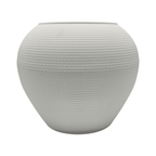 Set 2 Maceteros Plastico Redondo Ovalado Moderno Textura L - Fliperex