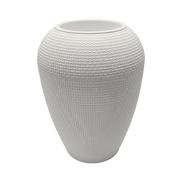 Set 2 Maceteros Plastico Redondo Ovalado Moderno Textura M - Fliperex