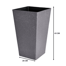 Macetero Plastico Alargado Premium Base Cuadrada Conica - Fliperex