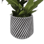 Planta Artificial Macetero a Rayas Con Rosas Decorativas - Fliperex