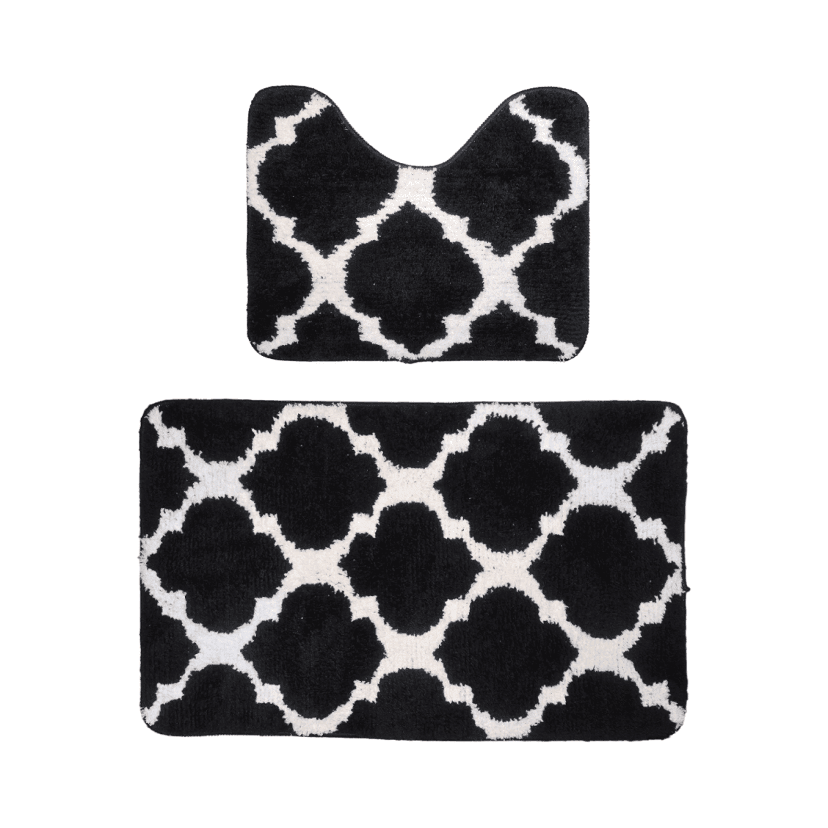 Conjunto De 2 Alfombra De Baño Suaves Absorventes Microfibra - Fliperex