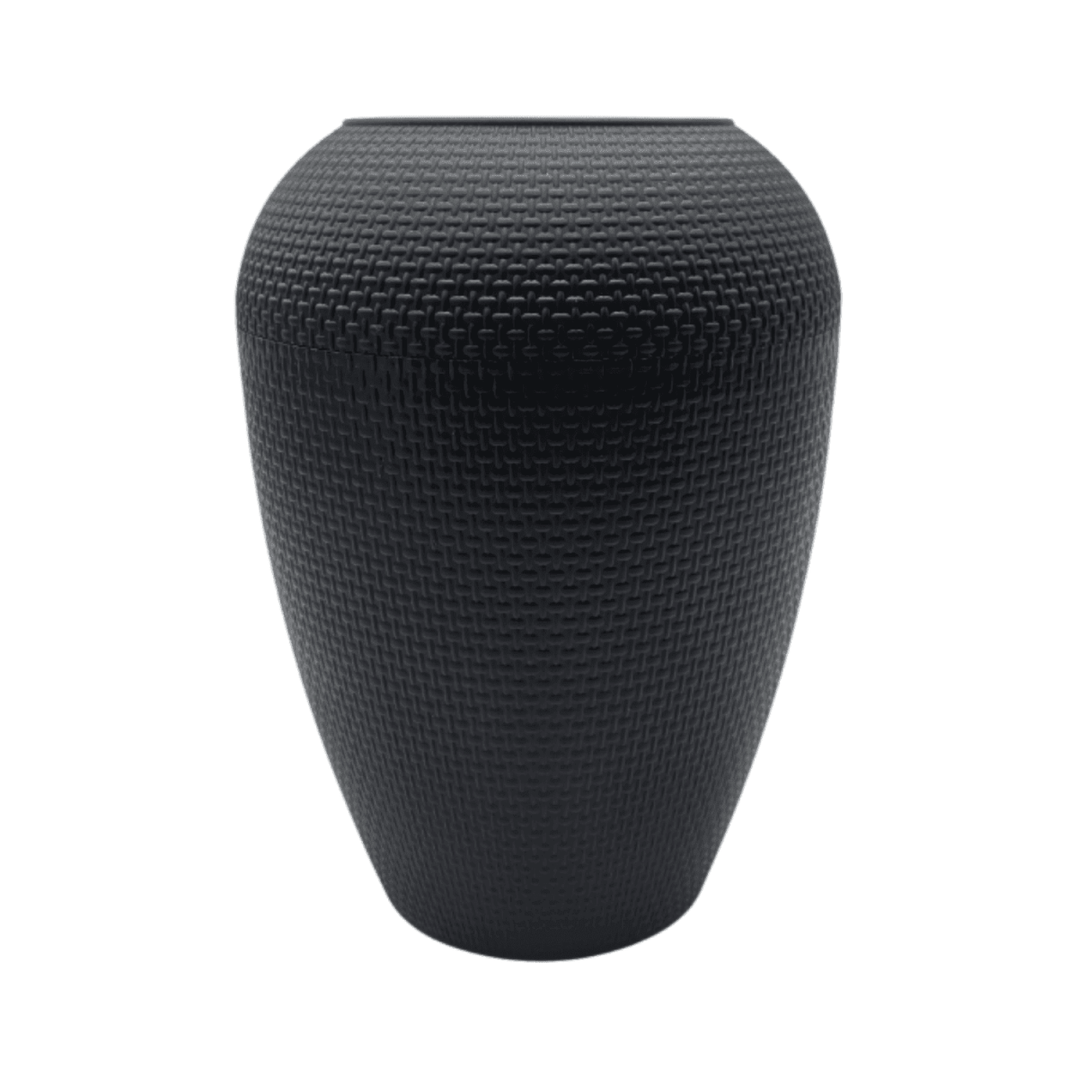 Set 2 Maceteros Plastico Redondo Ovalado Moderno Textura M - Fliperex