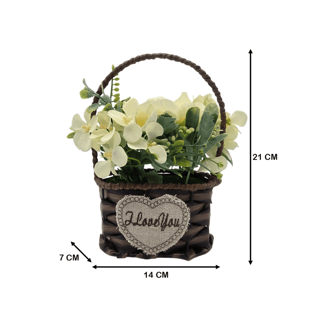 Planta Artificial Canastito Macetero Cordel Ovalado Deco - Fliperex